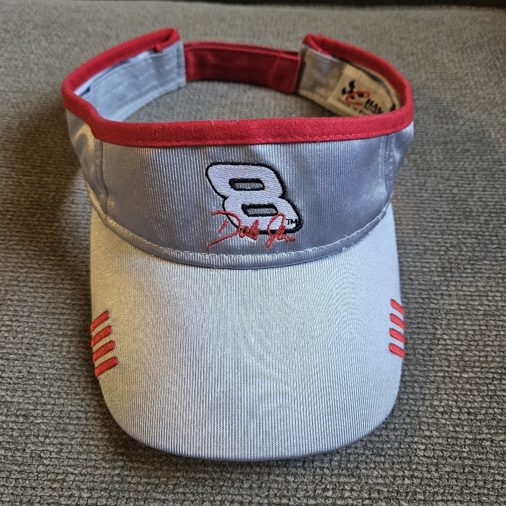 NWT Chase Authentics Dale Earnhardt Jr. #8 Budweiser NASCAR Silver Flash Visor